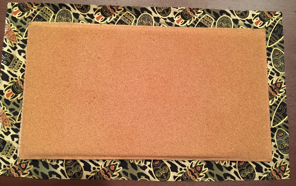 Naked Corkboard with Cut Fabric